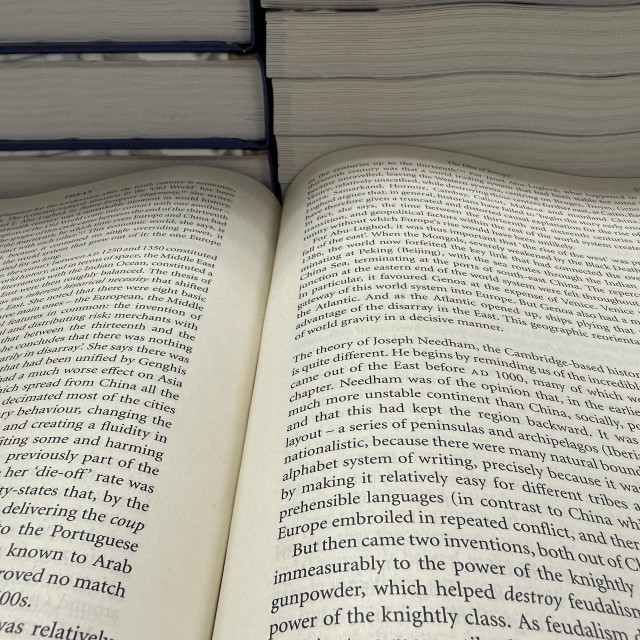 photo of generic book text